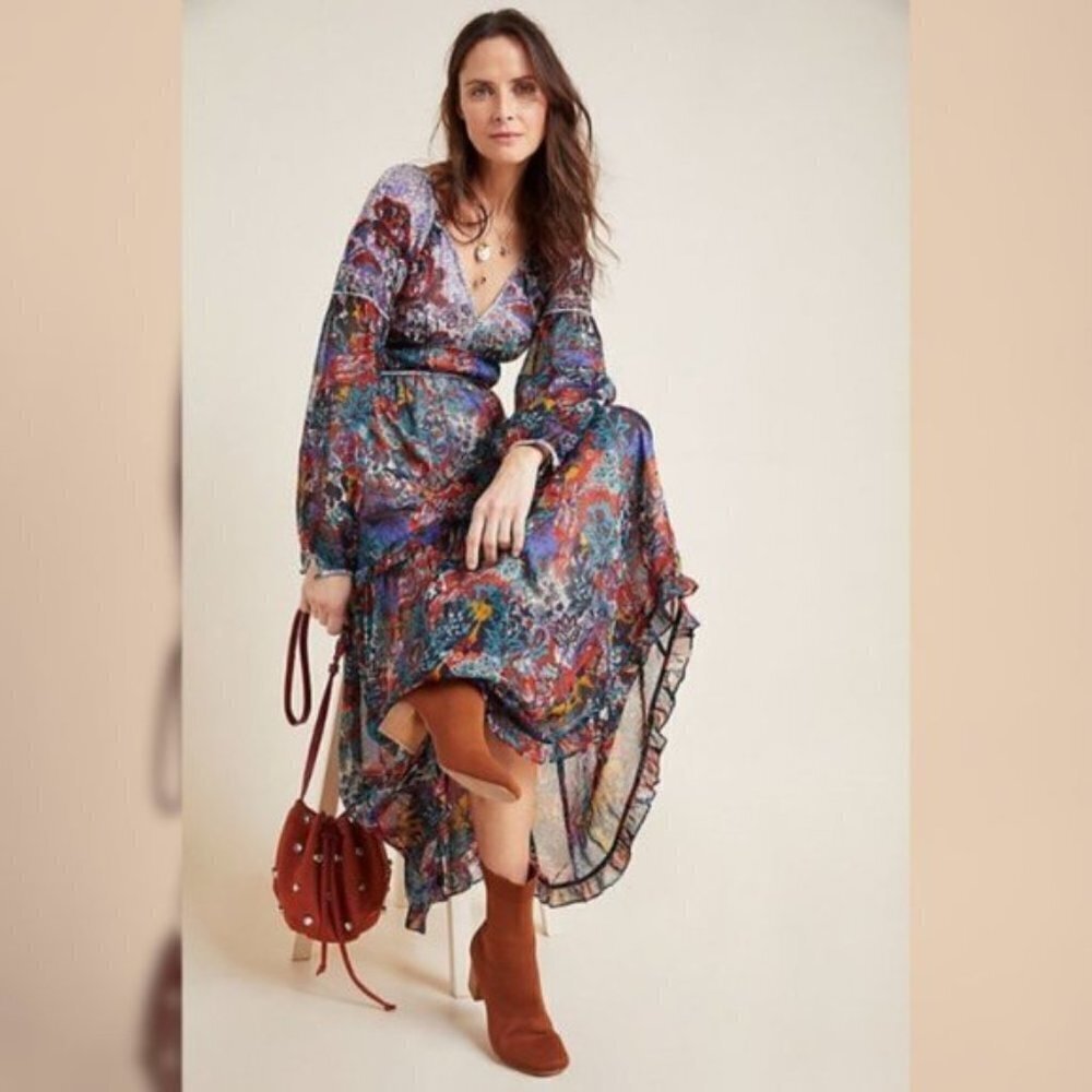 NWT Anthro Maeve Annabella Maxi Dress Size 2 - Picture 2 of 12